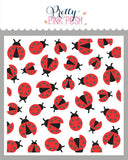 Layered Ladybugs Stencil (3 Lyr)