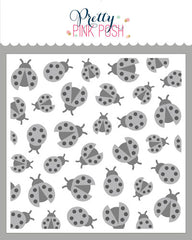 Layered Ladybugs Stencil (3 Lyr)
