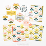 Layered Lotus Stencil Pack (6 qty; 4.75 x 6)