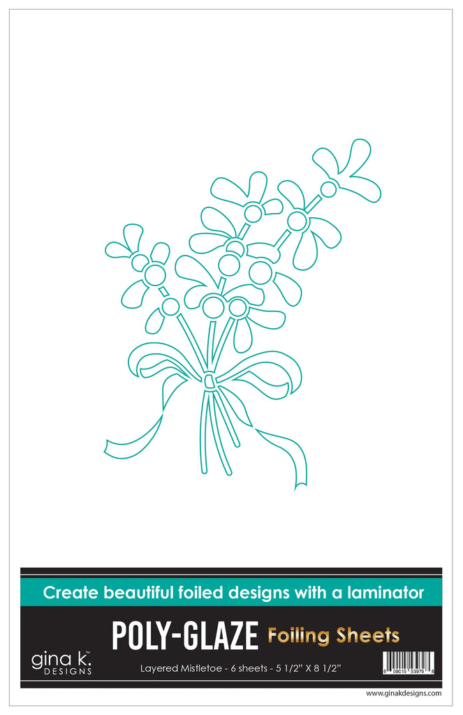 POLY-GLAZE Foiling Sheets- Layered Mistletoe