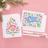 Layered Merry Christmas Foliage Stencils from the Layered Christmas Stencils Collection