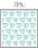 Layered Teacups Stencils (2 Lyr)