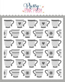 Layered Teacups Stencils (2 Lyr)