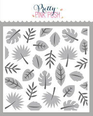 Layered Tropical Leaves Stencil (2 Lyr)