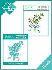 Layered Mistletoe Stencil and Die Bundle