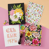 Peony Background Press Plate from the Let's Celebrate Collection by Yana Smakula