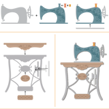 Lovely Layers:  Antique Sewing Table Honey Cuts