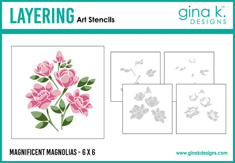 Magnificent Magnolias Layering Stencils
