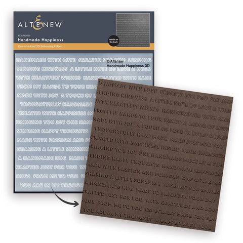 Handmade Happiness 3D Embossing Folder