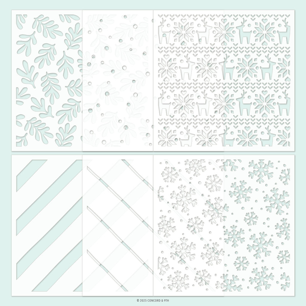 Merry Mix Stencil Pack (6 qty; 6 x 6)