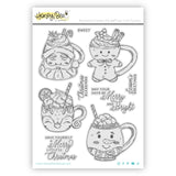 Sweet Season Mugs 6x8 Rubber Cling Stamp Set