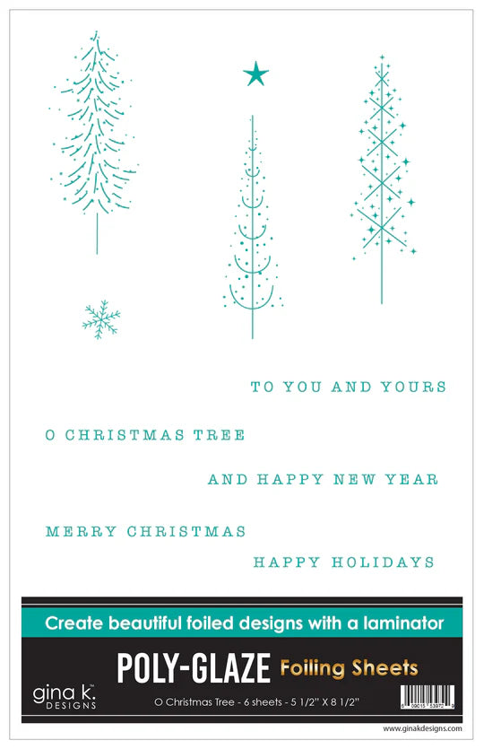 POLY-GLAZE Foiling Sheets- O Christmas Tree