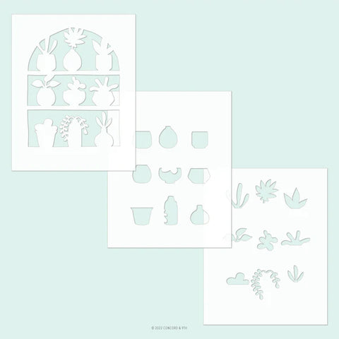 On My Mind Stencil Pack 3 pk (4.75 x 6)