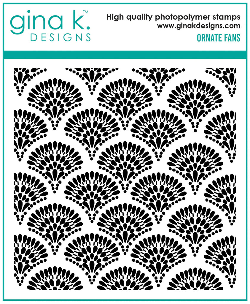 Ornate Fans Background Stamp Set