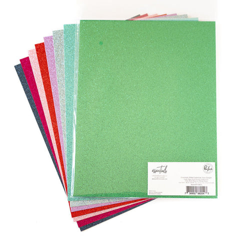 Papier cartonné à paillettes Essentials : Échantillonneur de couleurs