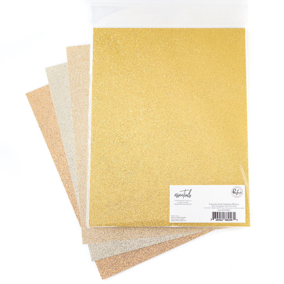 Essentials Glitter Cardstock: Metallics