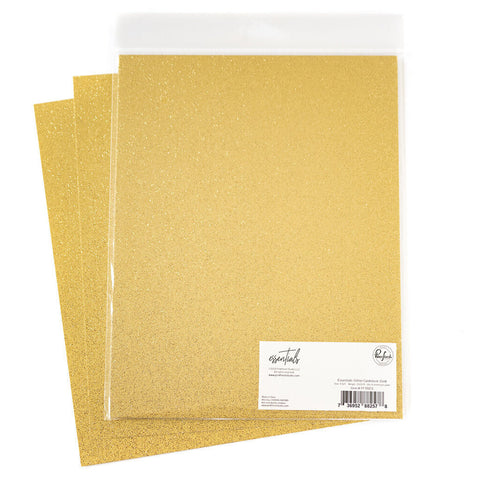 Papier cartonné à paillettes Essentials : doré