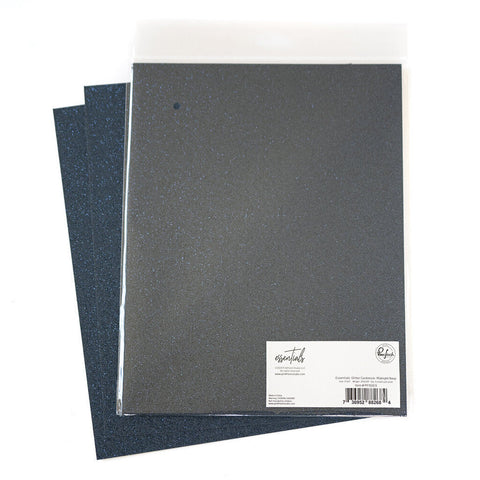 Papier cartonné à paillettes Essentials : Bleu marine minuit