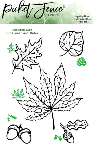 Layering Flora: Fall Foliage Dies (Die size various)