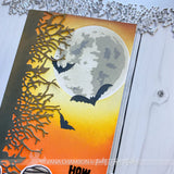 Mini Haunted Moon Blending Stencil 6 x 6