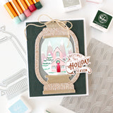 Lantern Landscapes: Snowy Cottage stencil