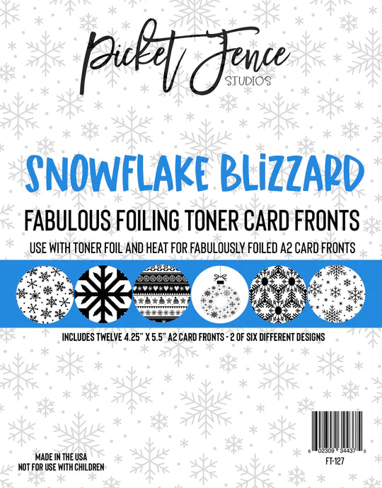 Fabulous Foiling Toner Cards Fronts - Snowflake Blizzard