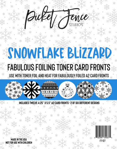 Fabulous Foiling Toner Cards Fronts - Snowflake Blizzard