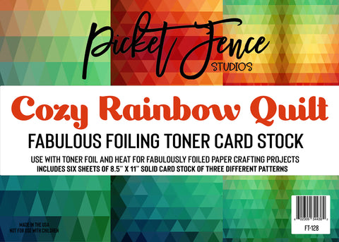 Fabulous Foiling Toner Card Stock - Cozy Rainbow Quilt