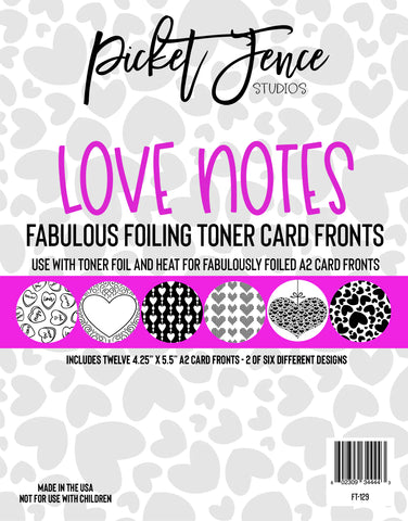 Fabulous Foiling Toner Card Front - Love Notes