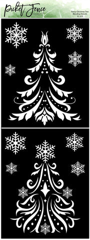 Fancy Christmas Tree Blending Stencils 4 x 10