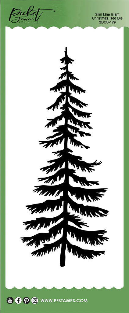 Slim Line Giant Christmas Tree Die (Die size 3.05 x 8.17) 4 x 10