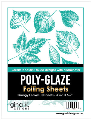 Poly-Glaze Foiling Sheets - Grungy Leaves 