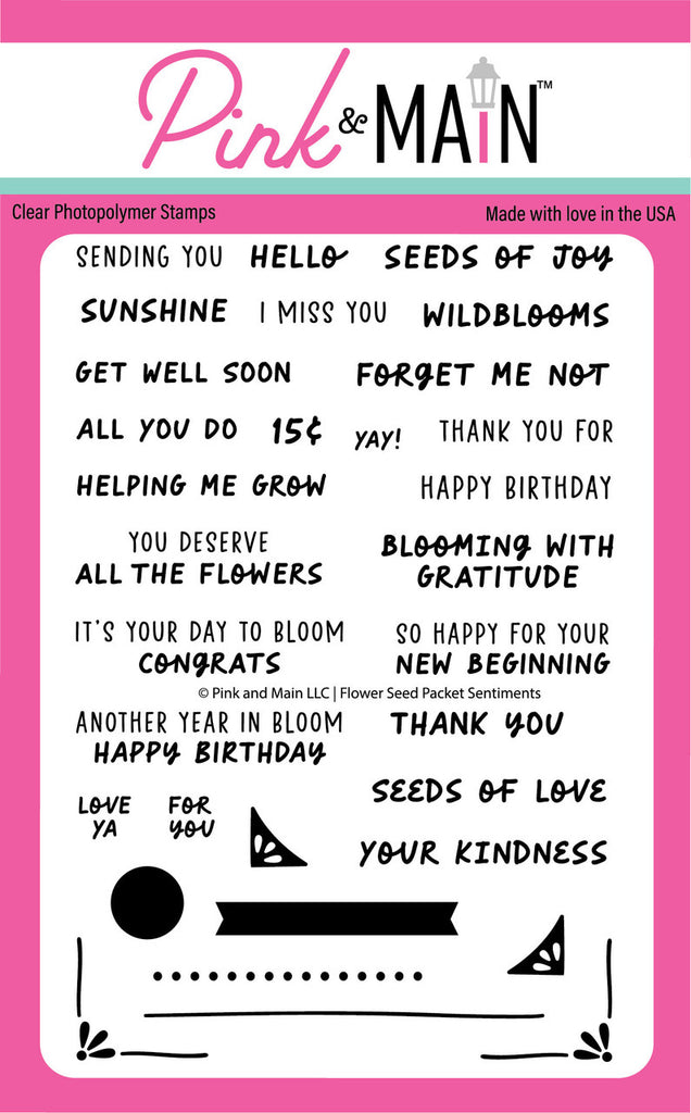 Flower Seed Packet Sentiments
