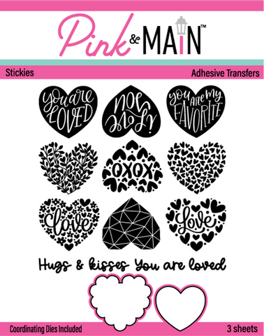 Fun Hearts Stickies Adhesive Transfers With Dies