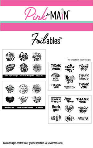 Many Thanks Foilable Sheets