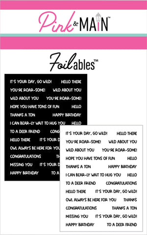 Wild About You Sentiments Foilables Panels (2 Designs)