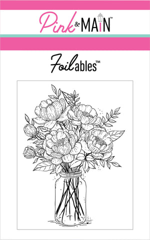 Jar Peonies Foilables Panels