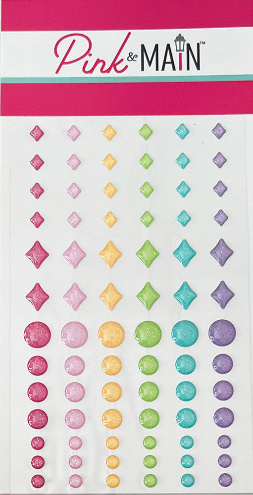 Spring Glitter Enamel Shapes