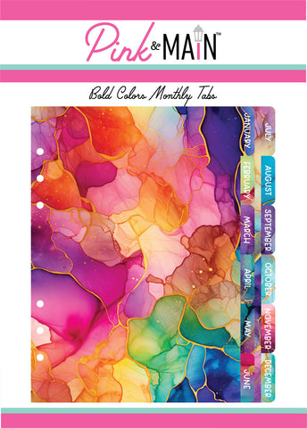 Bold Colors Monthly Tabs