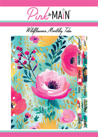 Wildflowers Monthly Tabs