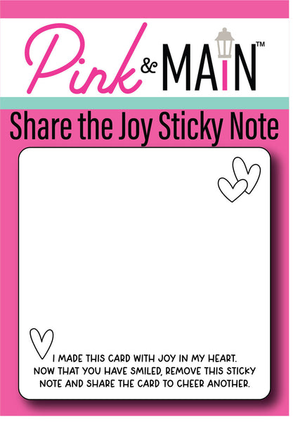 Share The Joy Sticky Notes – Bumbleberry Papercrafts Ltd