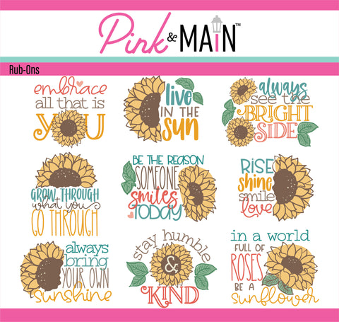 Be a Sunflower Rub-ons