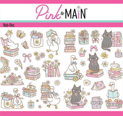 Spring Bookish Rub-ons