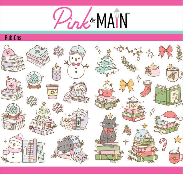 Winter Bookish Rub-ons