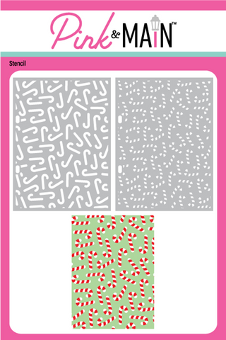 Layered Candy Canes Stencil
