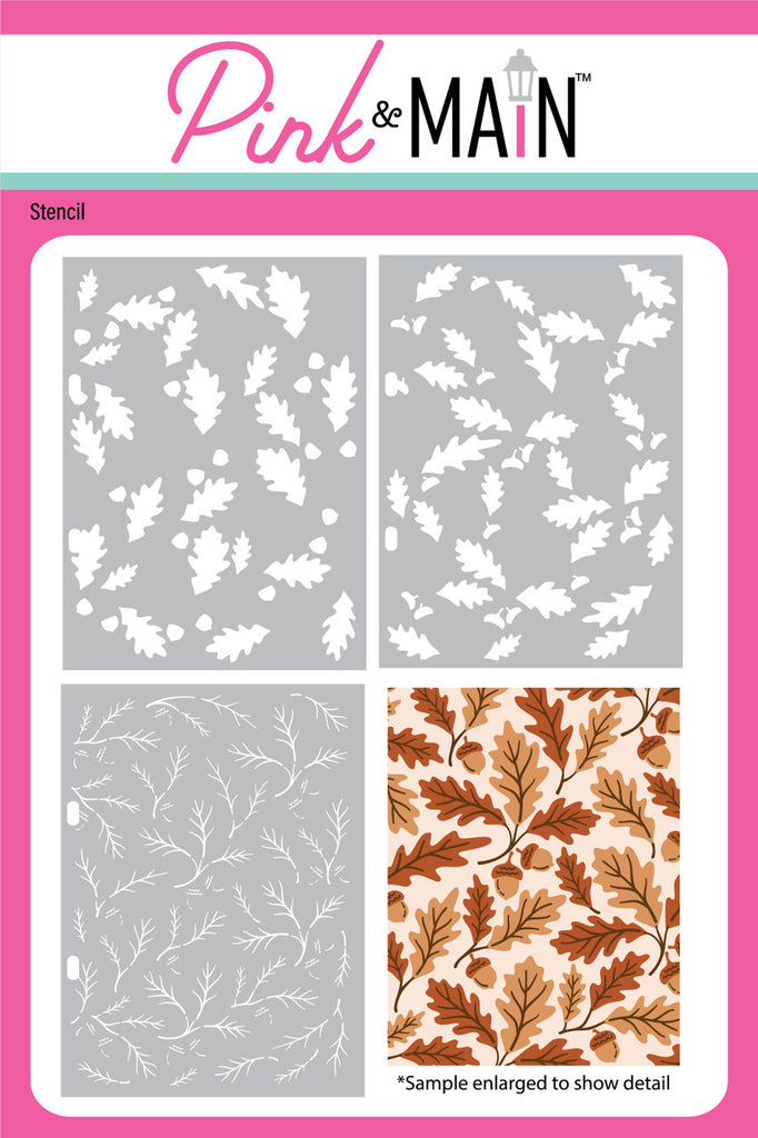 Leaves and Acorn Layering Stencils