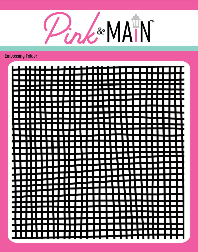 Doodled Plaid 6x6 Embossing Folder