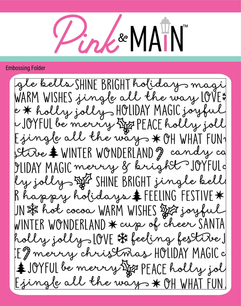 Holiday Sayings 6x6 Embossing Folder