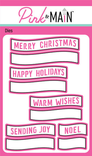 Christmas Sentiment Strip Dies