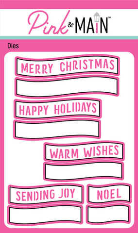 Christmas Sentiment Strip Dies